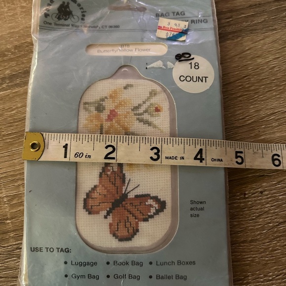 Set Of 2 Counted Cross Stitch Kits Bag Tag And Frame - Picture 10 of 13